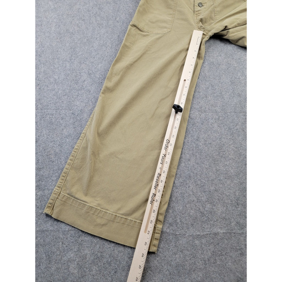 J. Crew Pants Womens 0 Tan Brown Button Close Wide Leg Ankle Flat Front - Picture 8 of 14